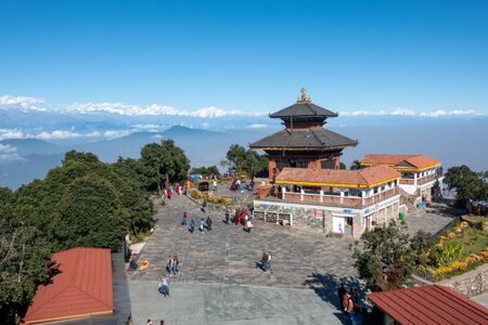 Chandragiri, Nepal - November 16, 2019: The Bhaleshwar Mahadev Temple on the Chandragiri Hills just outside Kathmandu.のeditorial素材