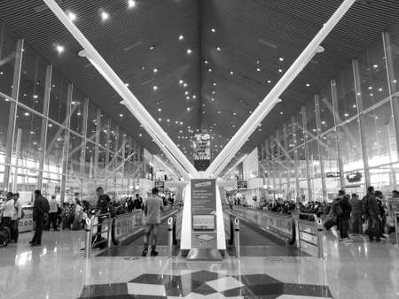 Kuala Lampur, Malayasia - January 27, 2020: The international airport terminal in Kuala Lampur.のeditorial素材