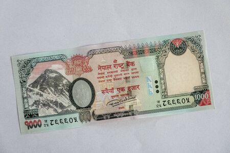Nepal Paper Banknote on White Background
