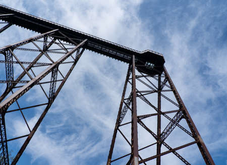 The remains of the destroyed Kinzua Railroad Bridge after the tornado went through.