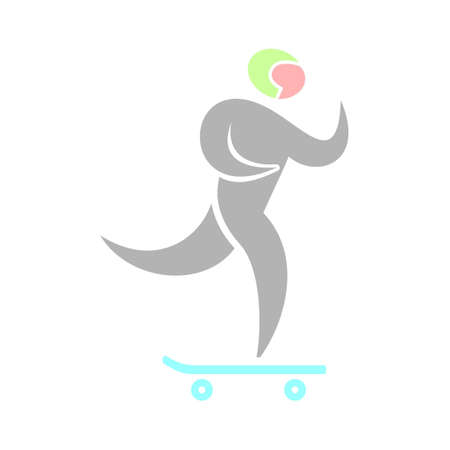 Skateboarding のイラスト素材