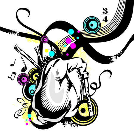 Musical Backgroundのイラスト素材