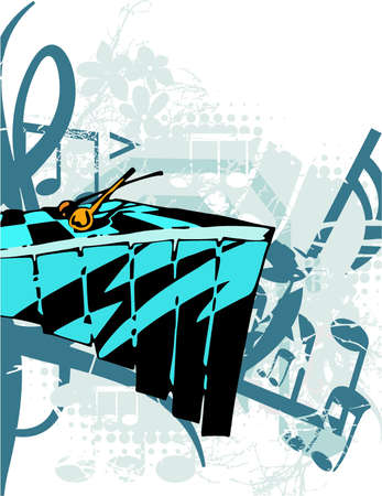 Grunge Musical Backgroundのイラスト素材