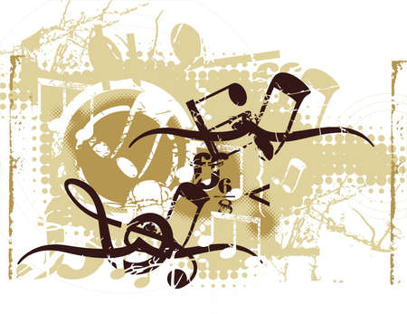 Grunge Musical Backgroundのイラスト素材