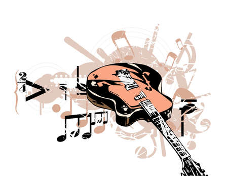 Grunge Musical Backgroundのイラスト素材