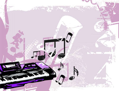 Grunge Musical Backgroundのイラスト素材