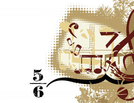 Grunge Musical Backgroundのイラスト素材