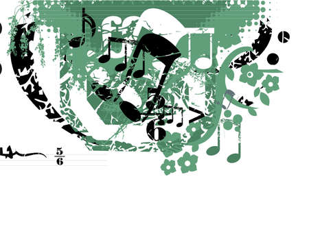 Grunge Musical Backgroundのイラスト素材