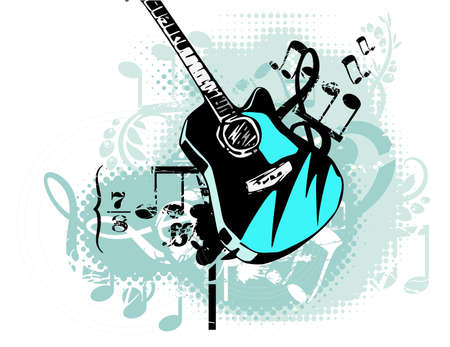 Grunge Musical Backgroundのイラスト素材