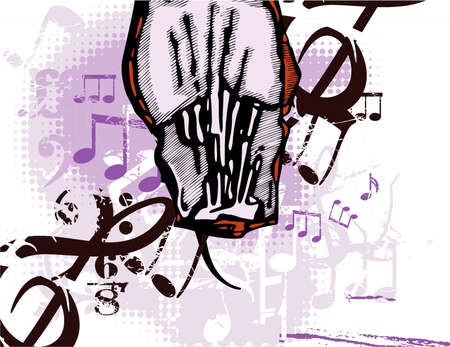 Grunge Musical Backgroundのイラスト素材