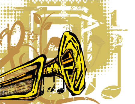Grunge Musical Backgroundのイラスト素材