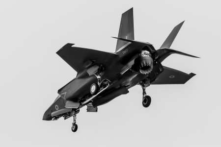 ZM137 is the third Lockheed Martin F35B Lightning II for the RAF, first flown on Monday April 2 at Fort Worth, Texas. ZM137 seen here whilst displaying at RIAT 2016 at RAF Fairford, Gloustershire, UK on 8th July. Taken 8th JUly 2016.のeditorial素材