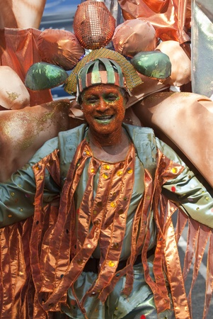 Performer from the ELIMU Paddington Arts float at the Notting Hill Carnival on August 30, 2010 in Notting Hill, London.のeditorial素材