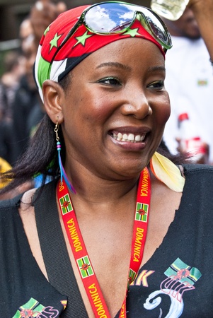 Dancer from the DUKA Arts float at the Notting Hill Carnival on August 30, 2010 in Notting Hill, London.のeditorial素材