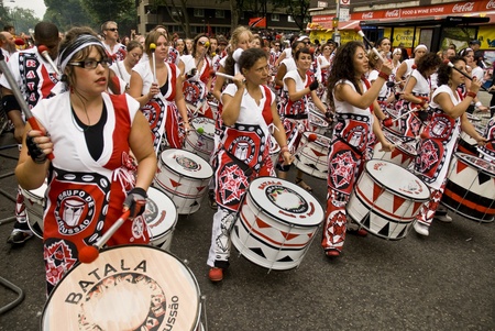 Batala, Banda de Percussao, performing at Notting Hill Carnivalのeditorial素材