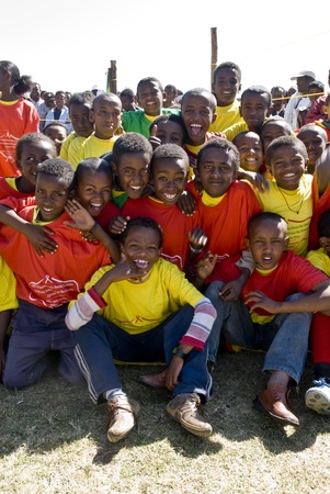Young Ethiopian performers celebrating the 20th World Aids Day Event in Fitche, Ethiopiaのeditorial素材