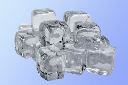 Ice cubes with clipping path.