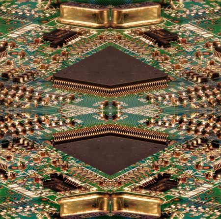 A close up of  a printed circuit board