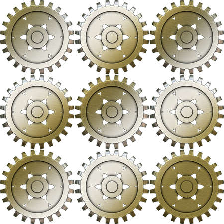 An illustration of metal cogs or gears
の写真素材