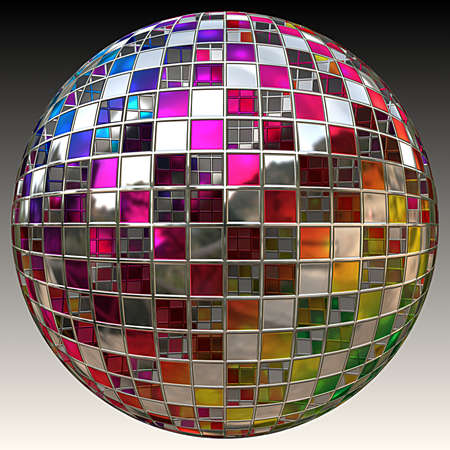 A sparkling glitter ball or disco ball
の写真素材