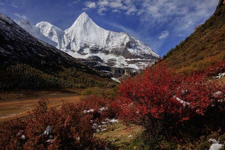 Jampayang, holy snow mountain in Daocheng Yading Nature Reserve - Garze, Kham Tibetan Pilgrimage...