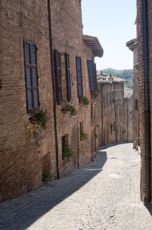 Sarnano (Macerata, Marches, Italy) - Old streetの写真素材