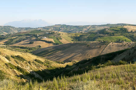 Atri Natural Park (Teramo, Abruzzi, Italy), landscape at summerの写真素材