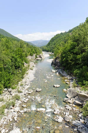The Trebbia river (Piacenza, Emilia-Romagna, Italy) at summer