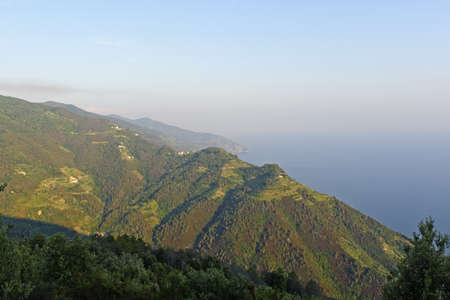 Cinqueterre (La Spezia, Liguria, Italy), panoramic viewの写真素材