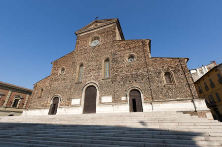 Faenza (Ravenna, Emilia-Romagna, Italy) - Cathedral facade (16th century, Renaissance era)の写真素材