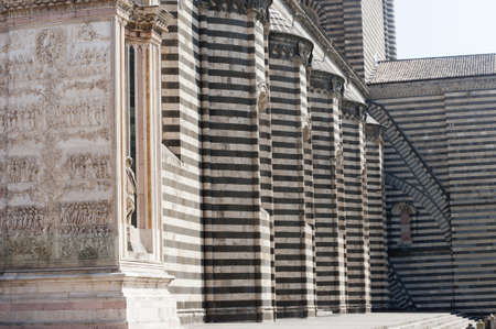 Medieval cathedral of Orvieto (Perugia, Umbria, Italy), sideのeditorial素材