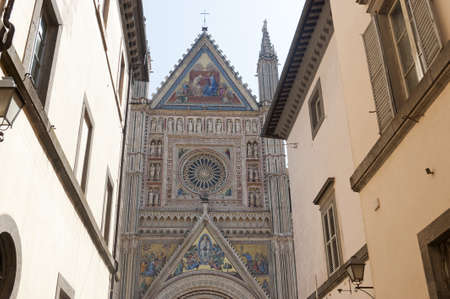 Medieval cathedral of Orvieto (Perugia, Umbria, Italy), facadeのeditorial素材
