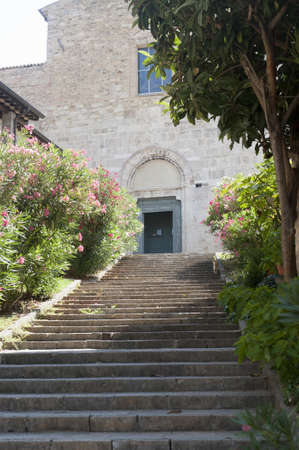 Ancient church in Bevagna (Perugia, Umbria, italy)の写真素材