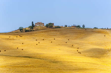 Typical landscape in Val d Orciaの写真素材