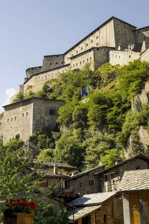 Bard  Aosta, Italy  - The ancient fortressのeditorial素材
