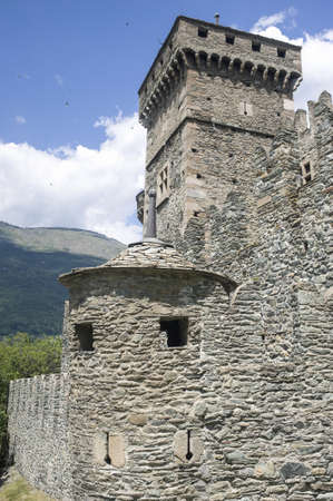 The medieval Castle of Fenis (Valle d'Aosta, Italy)のeditorial素材