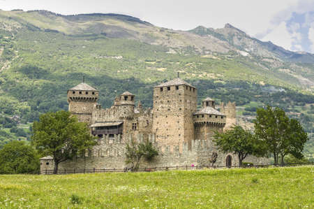 The medieval Castle of Fenis (Valle d'Aosta, Italy)のeditorial素材