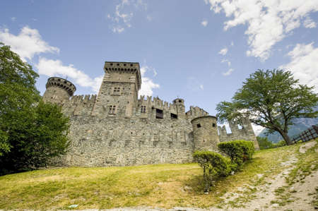 The medieval Castle of Fenis (Valle d'Aosta, Italy)のeditorial素材