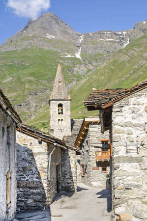 Bonneval-sur-Arc  Rhone-Alpes, France  - Old village in the French Alps at summerの写真素材