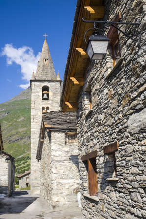 Bonneval-sur-Arc  Rhone-Alpes, France  - Old village in the French Alps at summer village in the French Alps at summerの写真素材