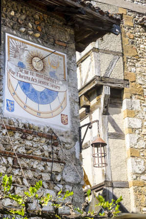 Perouges (Ain, Rhone-Alpes, France) - Building of the medieval villageの写真素材