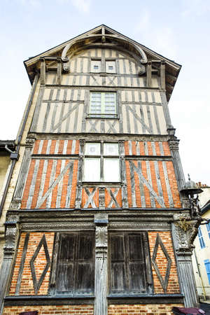 Bar-sur-Seine (Aube, Burgundy, France) - Exterior of ancient half-timbered house
