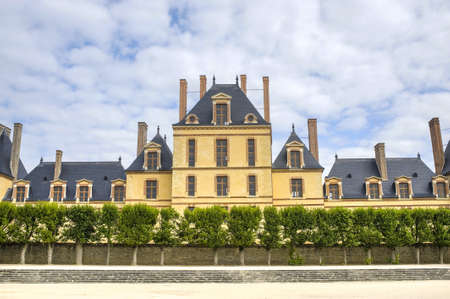 Fontainebleau (Seine-et-Marne, Ile-de-France, France) - Exterior of the ancient castleのeditorial素材