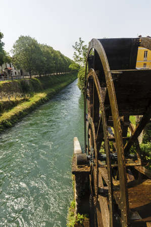 Old wheel on the Martesana canal at Groppello d Adda