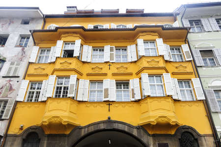 Old buildings in Bolzano  Trentino Alto Adige, Italy の写真素材