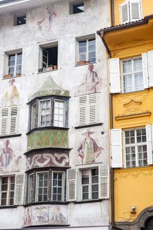 Old buildings in Bolzano  Trentino Alto Adige, Italy の写真素材