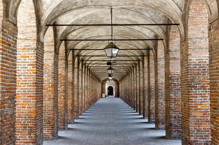 Sabbioneta (Mantua, Italy), the colonnade known as La Galleriaの写真素材