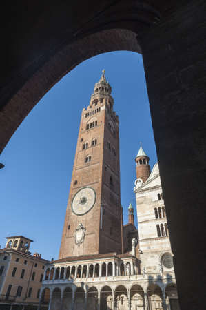 The medieval cathedral of Cremona (Lombardy, Italy)の写真素材