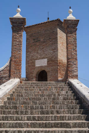 Comacchio (Ferrara, Emilia Romagna, Italy) - Famous bridge called Treppontiの写真素材