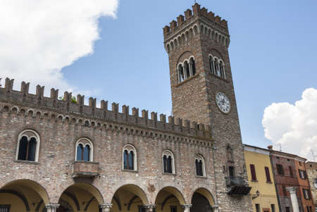 Bertinoro (Forli Cesena, Emilia Romagna, Italy) - Historic palace with towerのeditorial素材